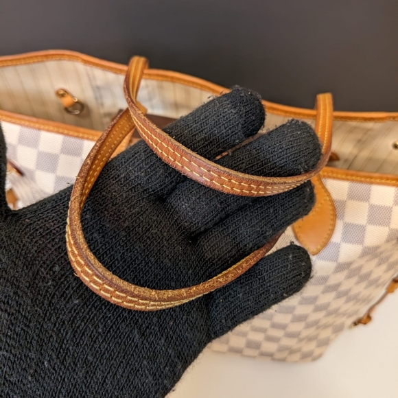 💎Authentic💎 Louis Vuitton Neverfull MM white Damier Azur - Picture 11 of 16